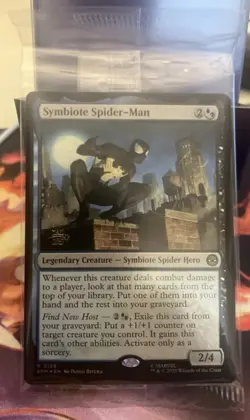 MTG - Symbiote Spider-Man - Prerelease Rare Foil #156 - Spider-Man NM - Image 1