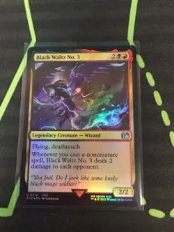 MTG Magic The Gathering Black Waltz No. 3 Foil FIN Rakdos Wizard Final Fantasy - Image 1