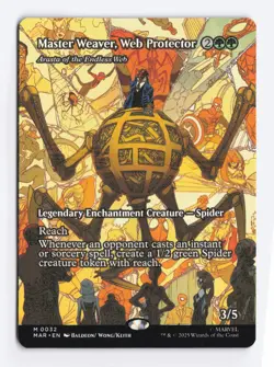 Master Weaver, Web Protector (Borderless) MTG Marvel's Spider-Man Eternal-Legal - Image 1
