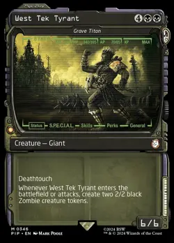 Mint/Near-Mint, English - 1 x MTG West Tek Tyrant - Grave Titan - Showcase Unive - Image 1