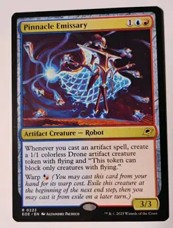 Pinnacle Emissary MTG, Edge of Eternities, Rare Artifact Creature, NM - Image 1