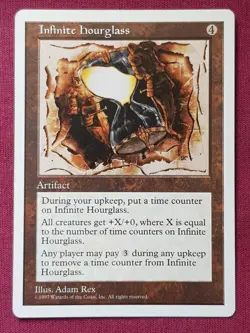 Magic The Gathering 5TH EDITION INFINITE HOURGLASS artifact card MTG FIFTH - Image 1