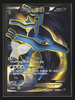 Pokemon KINGDRA EX 122/124 Full Art Holo (2016 XY Fates Collide) LP/Light Play - Image 1