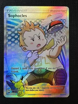 Pokemon TCG Sophocles 146/147 Burning Shadows Full Art Holo Near Mint Condition - Image 1