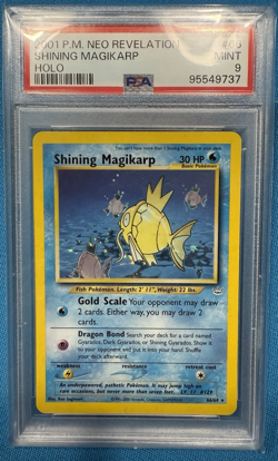 2001 POKEMON NEO REVELATION #66 SHINING MAGIKARP-HOLO PSA 9 - Image 1