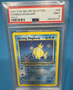 2001 POKEMON NEO REVELATION #66 SHINING MAGIKARP-HOLO PSA 9 - Image 3
