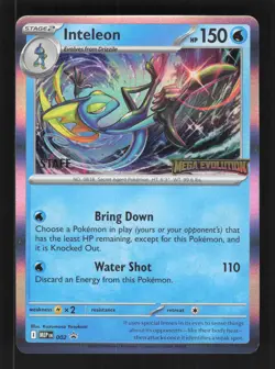 Pokemon Mega Evolution #002 Inteleon STAFF Prerelease Promo NEW - Image 1