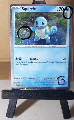Pokemon TCG Squirtle 048 Cosmos Holo Black Star Promo NM W/Double Swirl 2 B - Image 1