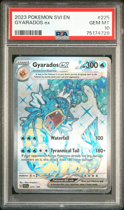 Pokemon TCG Scarlet Violet GYARADOS EX 225/198 Ultra Double Rare PSA 10 GEM MINT - Image 1