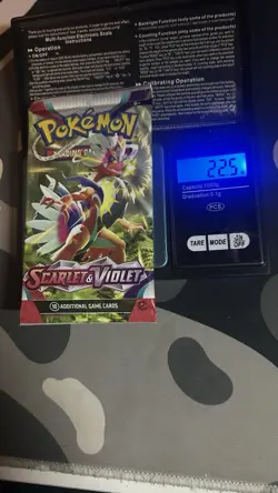 VERY HEAVY 22.5g! Scarlet And Violet Base Pokemon TCG Booster Pack - Image 1