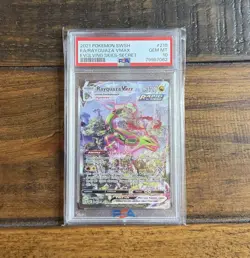 PSA 10 Gem Mint Rayquaza VMAX Alternate Art #218 Pokemon Evolving Skies TCG 2021 - Image 1