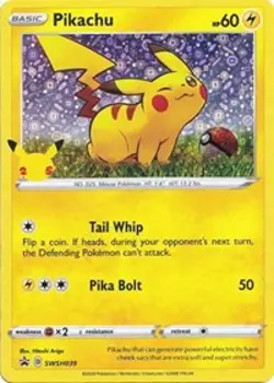 Moderately Played, English Pokemon Holo Pikachu - SWSH039 - General Mills Promo - Image 1