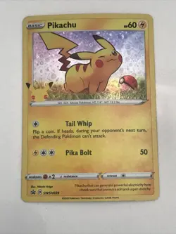 TCG Pokemon Pikachu SWSH039 General Mills Black Star Promo Holo - Image 1