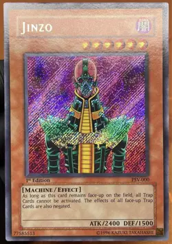 Yu-Gi-Oh 1st Edition Jinzo PSV-000 Secret Rare 2002 Asian English - Image 1