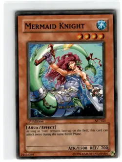 Yu-Gi-Oh! Mermaid Knight Common AST-025 Moderately Played 1st Edition - Image 1