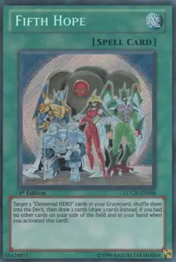 Yugioh! LP Fifth Hope - LCGX-EN098 - Secret Rare - Unlimited Edition Lightly Pla - Image 1