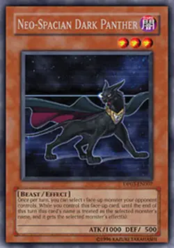Yugioh! HP Neo-Spacian Dark Panther - DP03-EN007 - Rare - 1st Edition Heavily Pl - Image 1
