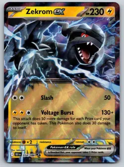 Zekrom ex 034/086 SV: Black Bolt NM Pokemon Card TCG - Image 1