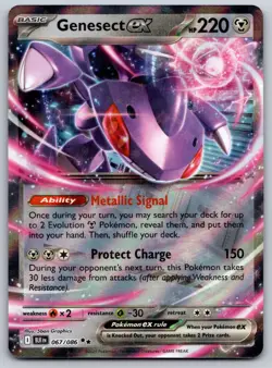 Genesect ex 067/086 SV: Black Bolt NM Pokemon Card TCG - Image 1