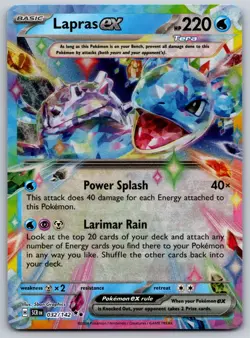 Lapras ex 032/142 SV07: Stellar Crown NM Pokemon Card TCG - Image 1