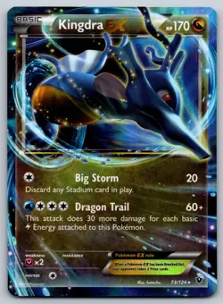 Kingdra EX 73/124 XY - Fates Collide NM Pokemon Card TCG - Image 1