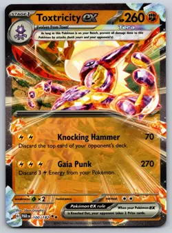 Toxtricity ex 100/182 SV04: Paradox Rift NM Pokemon Card TCG - Image 1