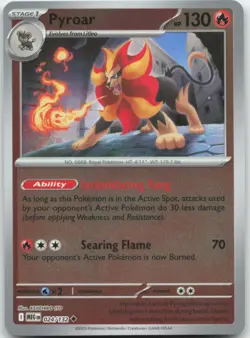 Pyroar 024/132 Reverse Holo ME01: Mega Evolution Pokemon Card NM - Image 1