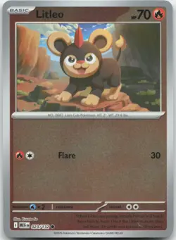 Litleo 023/132 Reverse Holo ME01: Mega Evolution Pokemon Card NM - Image 1