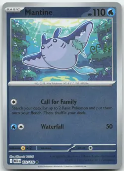 Mantine 032/132 Reverse Holo ME01: Mega Evolution Pokemon Card NM - Image 1
