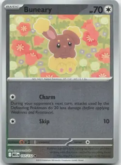 Buneary 107/132 Reverse Holo ME01: Mega Evolution Pokemon Card NM - Image 1