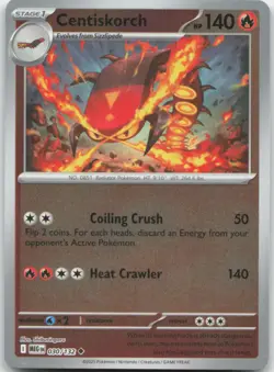 Centiskorch 030/132 Reverse Holo ME01: Mega Evolution Pokemon Card NM - Image 1
