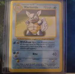 Pokemon TCG Wartortle Base Set, Shadowless Uncommon Card 42/102 LP - Image 1
