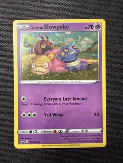 Galarian Slowpoke SWSH126 Evolving Skies Black Star Promo Holo Pokemon Card NM - Image 1