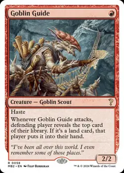 1x NM WHITE BORDER Goblin Guide MTG Mystery Booster 2 MB2 SV - Image 1
