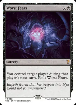 1x NM WHITE BORDER Worst Fears MTG Mystery Booster 2 MB2 SV - Image 1