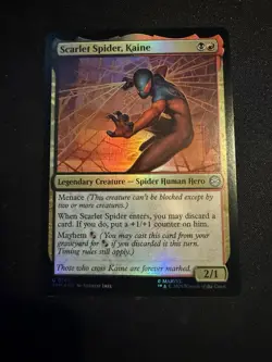 NM Foil Scarlet Spider, Kaine, MTG, Marvel's Spider-Man, Magic, 143 - Image 1