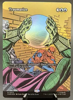 MTG Traumatize 0015 Foil Borderless Marvel Eternal Legal NM MAR - Image 1