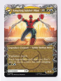 Peter Parker (Borderless) 0208 (M) MTG Marvel's Spider-Man (SPM) - Image 2