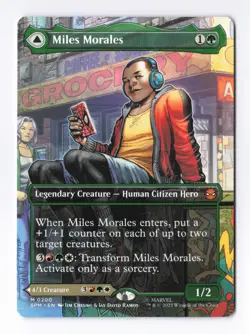 Miles Morales (Borderless) 0200 (M) MTG Marvel's Spider-Man (SPM) - Image 1