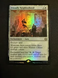 Friendly Neighborhood FOIL NM/M MTG Spiderman Magic Card - Image 1