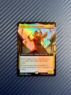 MTG MagicCon 2025 Atlanta Promo Sokka, Bold Boomeranger Foil Avatar Exclusive - Image 1