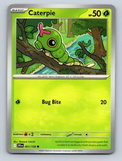 Caterpie #001/159 SV09: Journey Together Regular Pokemon TCG NM - Image 1