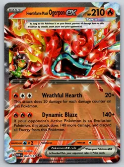 Hearthflame Mask Ogerpon ex 040/167 SV06: Twilight Masquerade NM Pokemon Card TC - Image 1