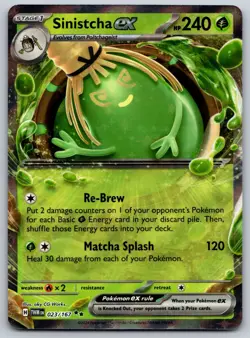 Sinistcha ex 023/167 SV06: Twilight Masquerade NM Pokemon Card TCG - Image 1