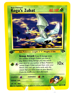 Koga's Zubat 83/132 - Gym Challenge - Common - Pokemon - NM - Image 1