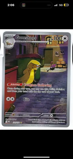 Gumshoos 153/132 Illustration Rare Pokemon Mega Evolution MINT - Image 1