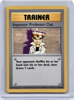 1999 Pokemon Impostor Professor Oak Base Set #73/102 Unlimited - Image 1