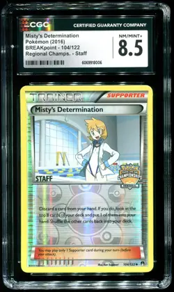 CGC 8.5 Misty's Determination Staff Regional Breakpoint 2016 Pokemon #104 - Image 1