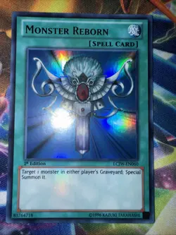 Yugioh Monster Reborn LCJW-EN060 Ultra Rare 1st Ed NM - Image 1