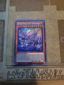 YUGIOH BLUE-EYES JET DRAGON BACH-EN004 SECRET 1ST ED NM - Image 1